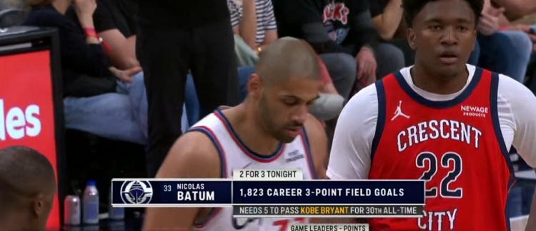 世界杯比赛在线观看地址-本场三分已3中2！巴图姆生涯命中1823记三分 差5记就超越科比